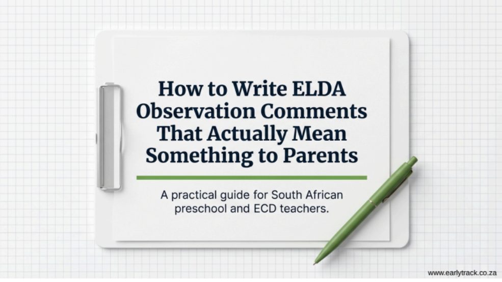 ELDA Observation Blueprint PDF — free download for South African preschool teachers